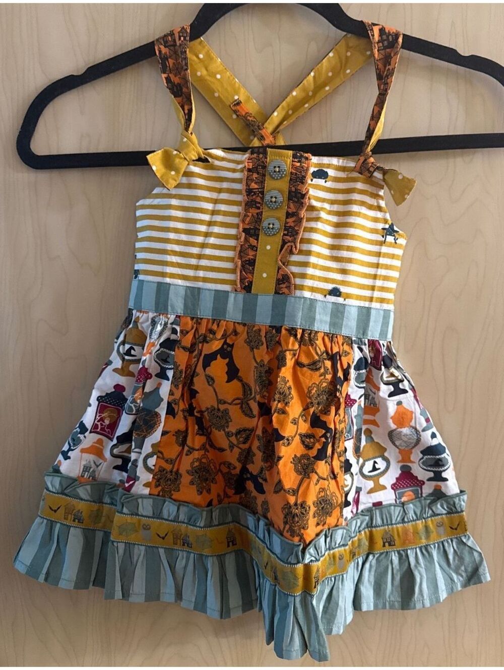 NWT Matilda Jane Halloween "Trick or Treat" knot tunic size 4